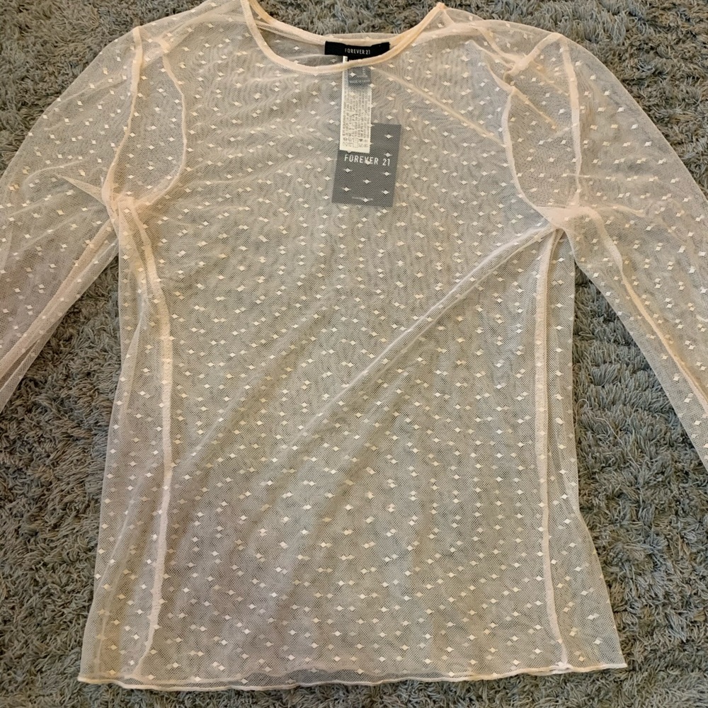 Blush mesh top